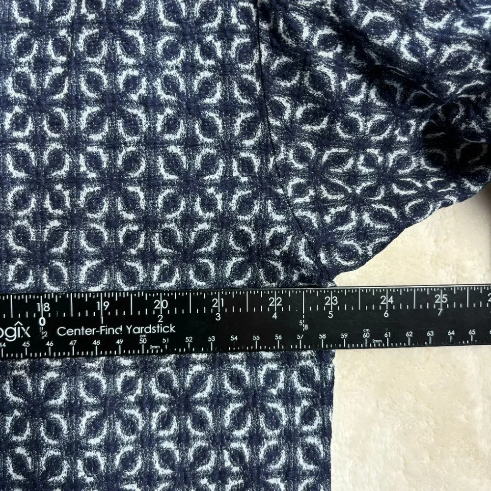 Collection Privee? Womens Blouse Size Small Linen‎ Blend Blue Lagenlook Italy